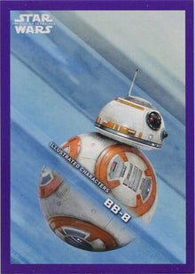 Star Wars Rise Skywalker Illustrated Character Card IC-10 BB-8 Purple 137/199