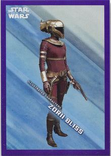 Star Wars Rise Skywalker Illustrated Character Card IC-11 Zorii Purple 095/199