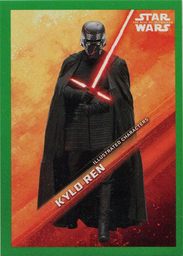 Star Wars Rise Skywalker Illustrated Character Card Green IC-2 Kylo Ren 031/299