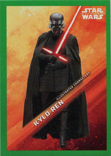 Star Wars Rise Skywalker Illustrated Character Card Green IC-2 Kylo Ren 031/299