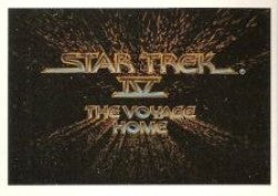 Star Trek IV The Voyage Home Complete 60 Card Set