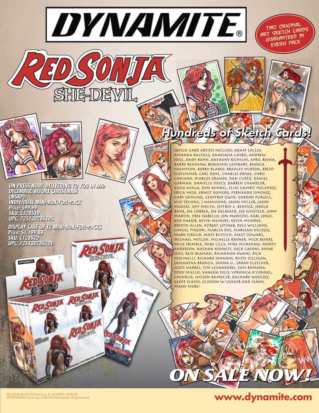 Dynamite 2021 Red Sonja She-Devil Deluxe Ultra-Premium Trading Card Pack Mini-Box