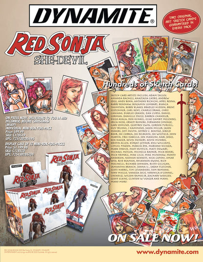 Dynamite 2021 Red Sonja She-Devil Deluxe Ultra-Premium Trading Card Pack Mini-Box