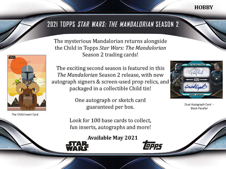 Topps 2021 Star Wars The Mandalorian Season 2 Factory Sealed Trading Card Hobby Tin Box