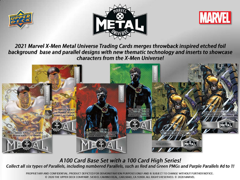 2021 Upper Deck Marvel X-Men Metal Universe Trading Card Box