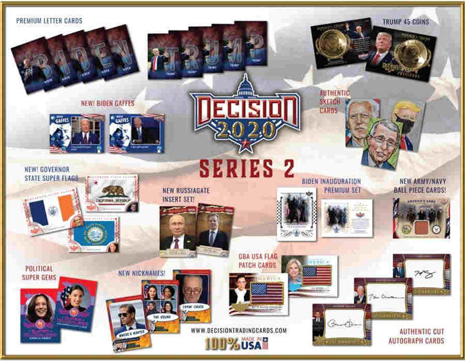 Decision 2020 Series 2 Election Political Factory Sealed Trading Card Box