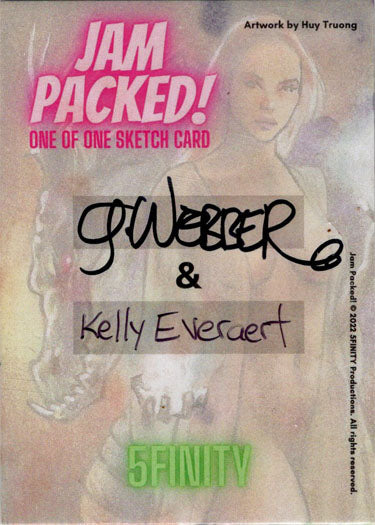 2023 5finity Jam Packed! Dual Artist Sketch Card George Webber/Kelly Everaert