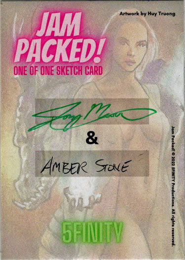 2023 5finity Jam Packed! Dual Artist Sketch Card Jay Mooers/Amber Stone