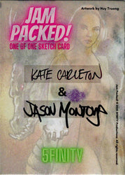 2023 5finity Jam Packed! Dual Artist Sketch Card Kate Carleton/Jason Montoya