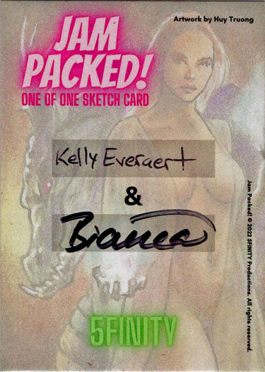 2023 5finity Jam Packed! Dual Artist Sketch Card Kelly Everaert/Bianca Thompson