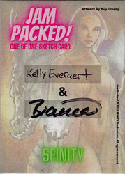 2023 5finity Jam Packed! Dual Artist Sketch Card Kelly Everaert/Bianca Thompson