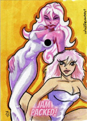 2023 5finity Jam Packed! Dual Artist Sketch Card Kelly Everaert/Maryanne English-Betie