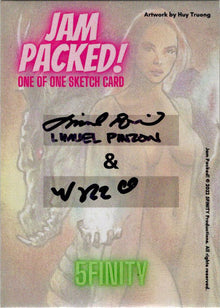 2023 5finity Jam Packed! Dual Artist Sketch Card Limuel Pinzon/Mary Bellamy