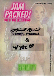 2023 5finity Jam Packed! Dual Artist Sketch Card Limuel Pinzon/Mary Bellamy