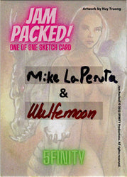 2023 5finity Jam Packed! Dual Artist Sketch Card Mike LaPeruta/Maryanne English-Betie