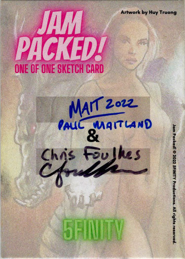 2023 5finity Jam Packed! Dual Artist Sketch Card Paul Maitland/Chris Foulkes