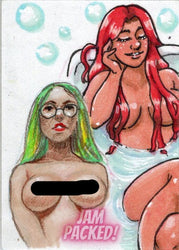 2023 5finity Jam Packed! Dual Artist Sketch Card Paul Maitland/Maegan Cook