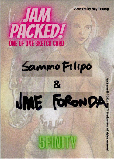 2023 5finity Jam Packed! Dual Artist Sketch Card Sammo Filipo/Jme Foronda