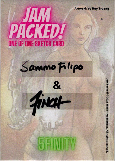 2023 5finity Jam Packed! Dual Artist Sketch Card Sammo Filipo/Patrick Finch