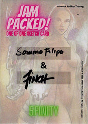 2023 5finity Jam Packed! Dual Artist Sketch Card Sammo Filipo/Patrick Finch