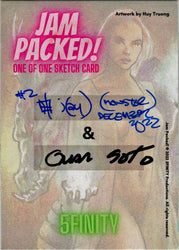 2023 5finity Jam Packed! Dual Artist Sketch Card j(ay)/Omar Soto