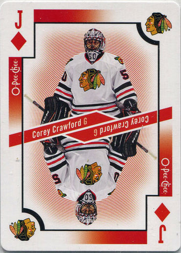 O-Pee-Chee Hockey 2017-18 Playing Card JD Corey Crawford