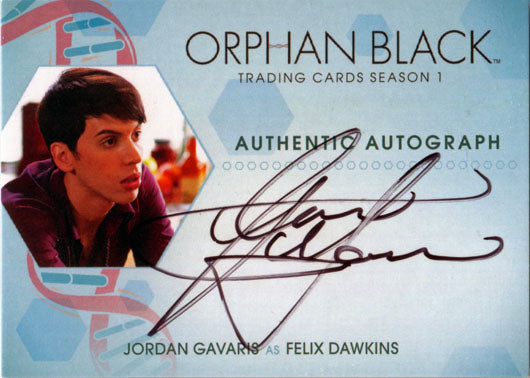 Orphan Black Season 1 Autograph Card JG Jordan Gavaris as Felix Dawkins