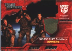 Transformers Movie Soccent Soldiers Uniform Jacket Memorabilia Costume Card