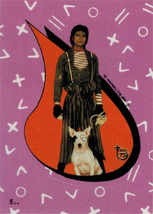Topps 75th Anniversary Gold Stamped Buyback Michael Jackson Sticker Card #5