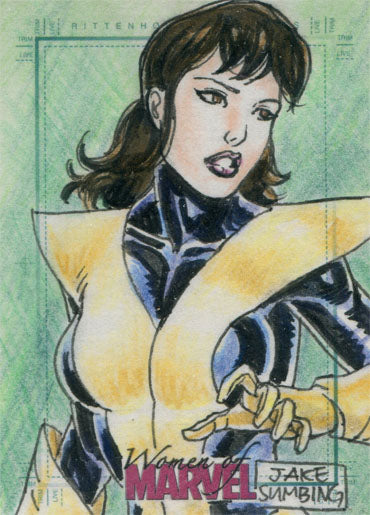 Women of Marvel Series Two Sketch Card by Jake Sumbing of Kitty Pryde