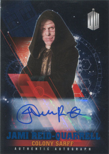 Doctor Who Timeless Autograph Card Jami Reid-Quarrell as Colony Sarff Blue #6/50