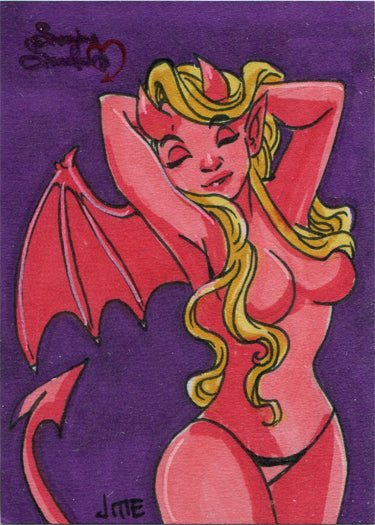 Succubus Sweethearts 5finity 2020 Sketch Card by Jme Foronda V1