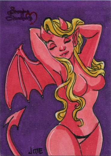 Succubus Sweethearts 5finity 2020 Sketch Card by Jme Foronda V1