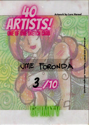 5finity 2022 40 Artists! Sketch Card Jme Foronda