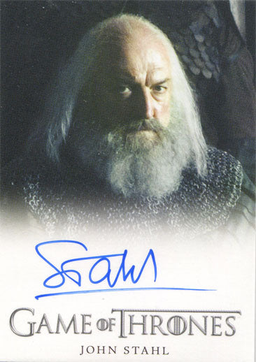 Game of Thrones Season 4 Autograph Card John Stahl as Rickard Karstark