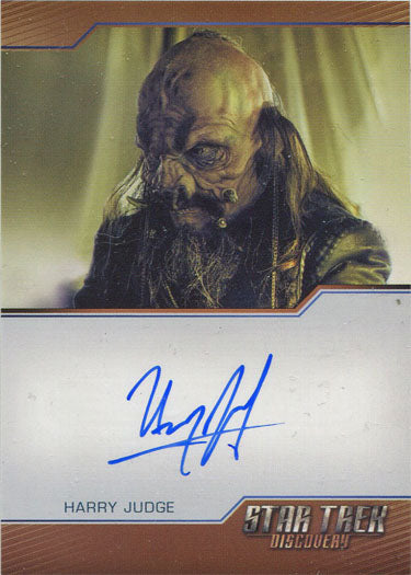Star Trek Discovery Season 1 Autograph Card Harry Judge as Mirror Gorch