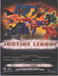 Justice League Trading Card Sell Sheet