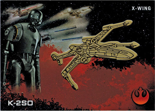 Star Wars Rogue One Series 1 Medallion Gold X-Wing Parallel K-2SO #20/50