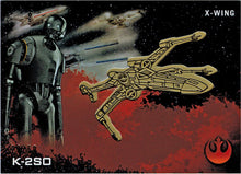 Star Wars Rogue One Series 1 Medallion Gold X-Wing Parallel K-2SO #20/50