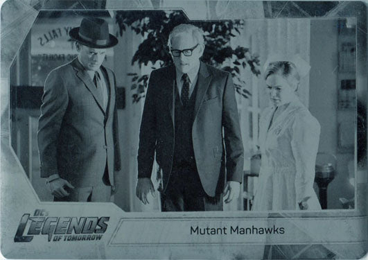 DCs Legends of Tomorrow Printing Plate Black Base Card #18 "Mutant Manhawks"