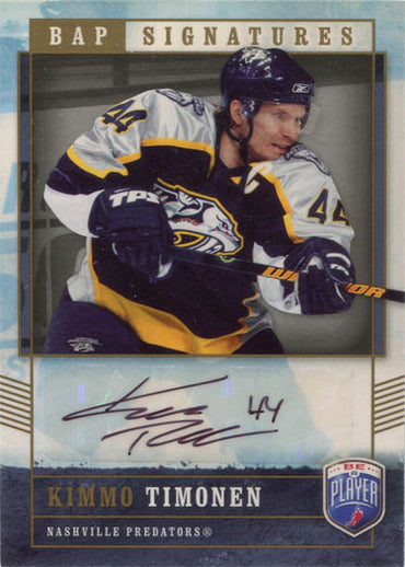 Upper Deck Be A Player Hockey 2005-06 BAP Signatures Card KT Kimmo Timonen