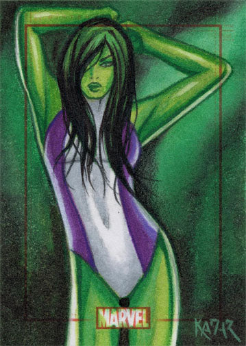Marvel 75th Anniversary Sketch Card Frank Kadar of She-Hulk