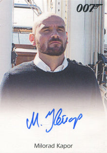 James Bond Archives 2015 Autograph Card Milorad Kapor as Silvas Hench