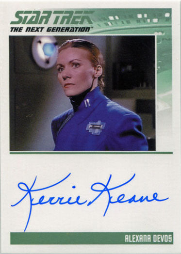 Star Trek TNG Portfolio Prints S2 Autograph Card Kerrie Keane as Alexana Devos