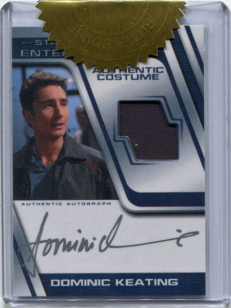 Star Trek Enterprise Archives S2 Auto Costume Card Dominic Keating as Lt Reed