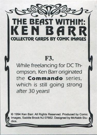 Ken Barr The Beast Within Foil Chase Card F3