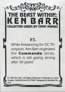 Ken Barr The Beast Within Foil Chase Card F3