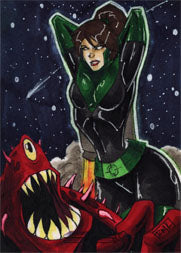 Galaxgals Eradication Ryan Kincaid Sketch Card Ver. 2