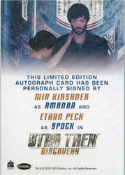 Star Trek Discovery Season 2 Dual Autograph Card Mia Kirshner Ethan Peck (FB)