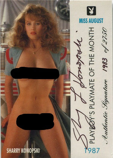 Playboy 1996 August Edition Autograph Card 102 Sharry Konopski 1983/2750